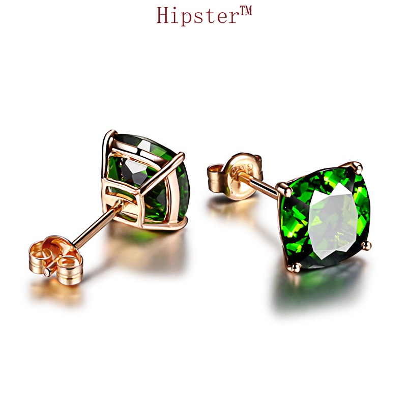 New Hot Sale Fashion Beautiful Square Crystal Simplicity Stud Earrings