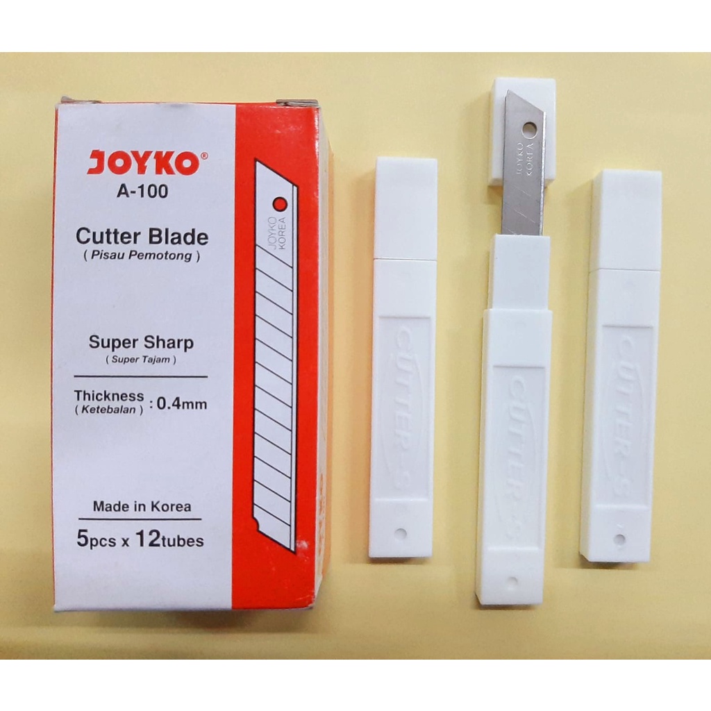

Isi Cutter JOYKO Kecil A100 / Reffil cutter blade / Kater A-100 pisau refil a100 / isi kater joyko a-100 murah
