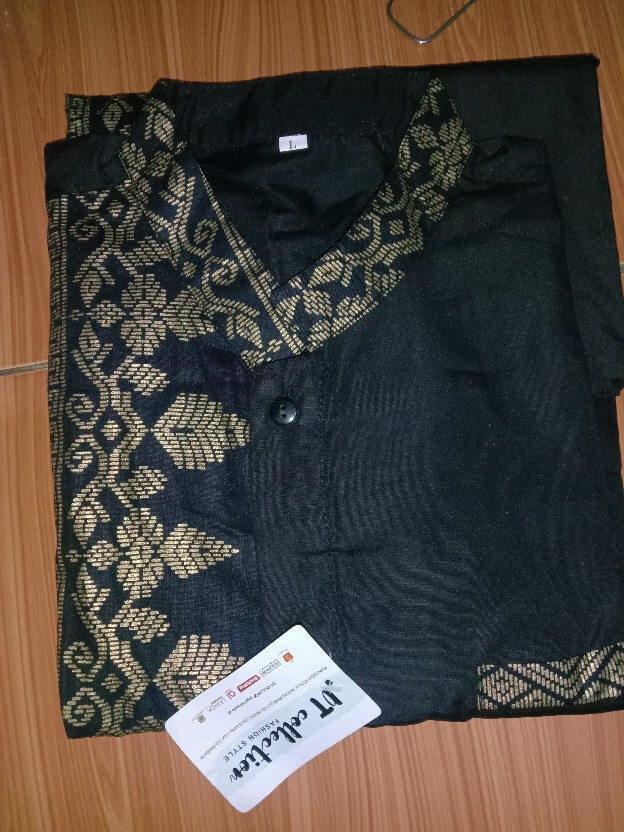 Cod- Dt Collection Kemeja Hem Batik Pekalongan Kombinasi Kerah Kokoh