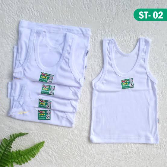 3 Pcs Singlet Agree ST 02 - Kaos Dalam Anak Laki Laki - Perempuan - Warna Putih