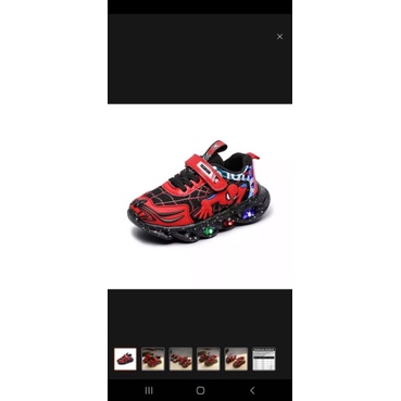 sepatu spiderman led