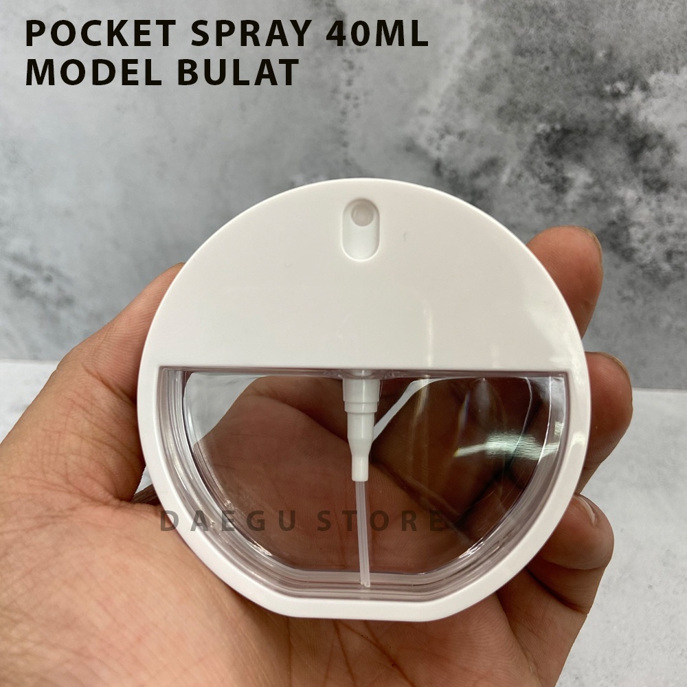 Botol 40ml Pocket Spray Plastik Hand Sanitizer / Parfum Bulat