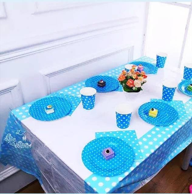 Taplak Meja Pesta Taplak Meja Ulang Tahun Taplak Meja Polkadot Table Cover Polkadot