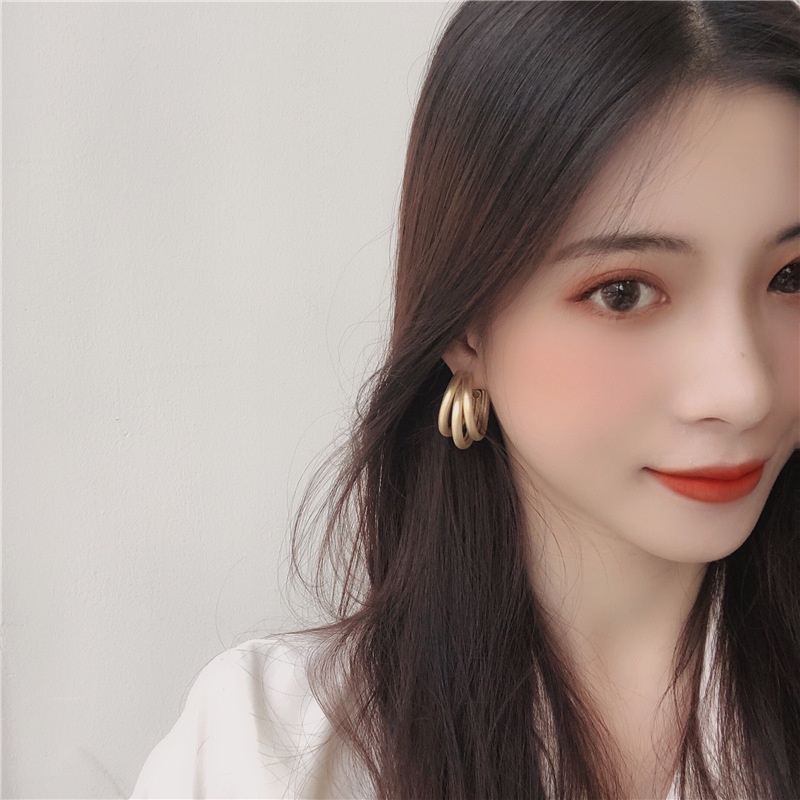 Anting Tusuk Gantung Bahan Sterling Silver 925 Gaya Koreasimple Untuk Wanita