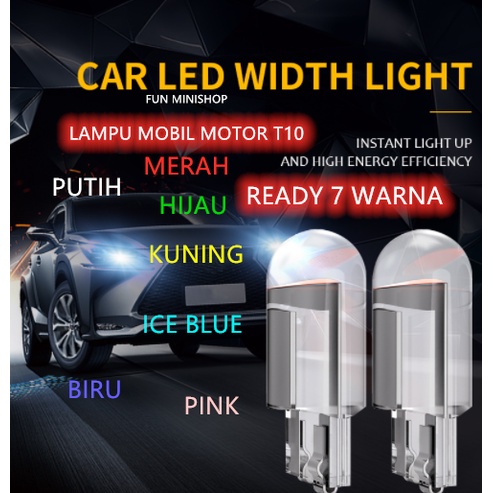 LAMPU MOTOR LED T10 RESIN FULL KACA 360 LAMPU MOBIL Lampu SENJA CANBUS Senja Sein Mundur Motor Mobil