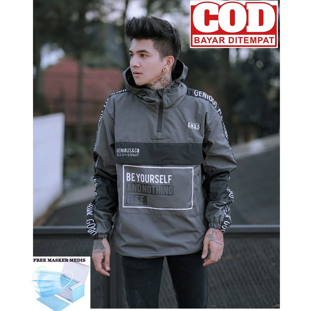 [READY SIAP KIRIM]CAGOULE GENIOUSE-JAKET PRIA-JAKET MURAH-JAKET ANTI AIR-CAGOULE ORIGINAL TERBARU