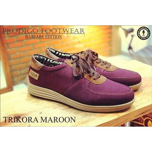 SEPATU SNEAKER PRIA ORIGINAL PRODIGO TRIKORA MAROON RAJINSTORE x PRODIGO FOOTWEAR