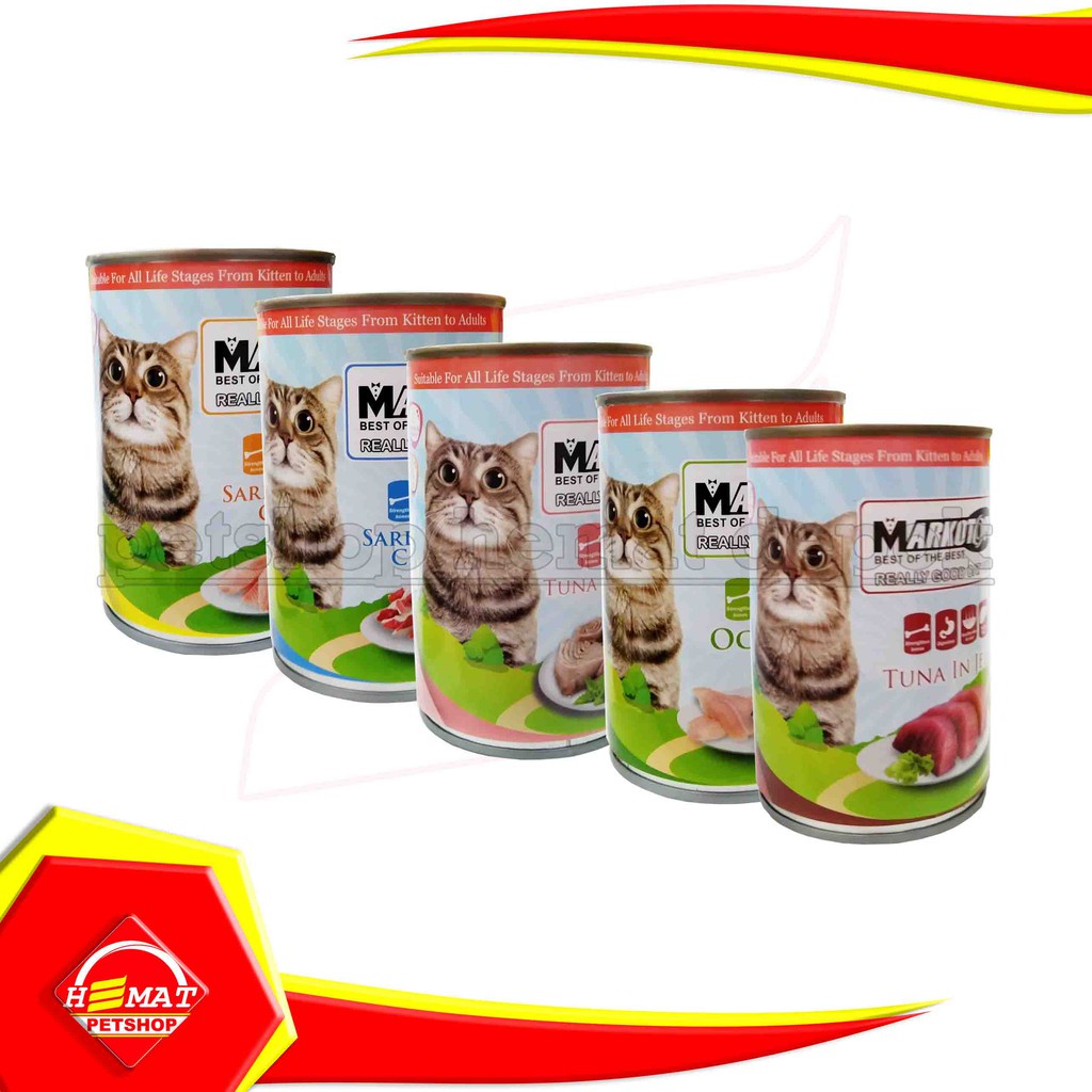 Makanan Kucing Markotops 400 Gram Wet Food markotop 400Gram Kaleng