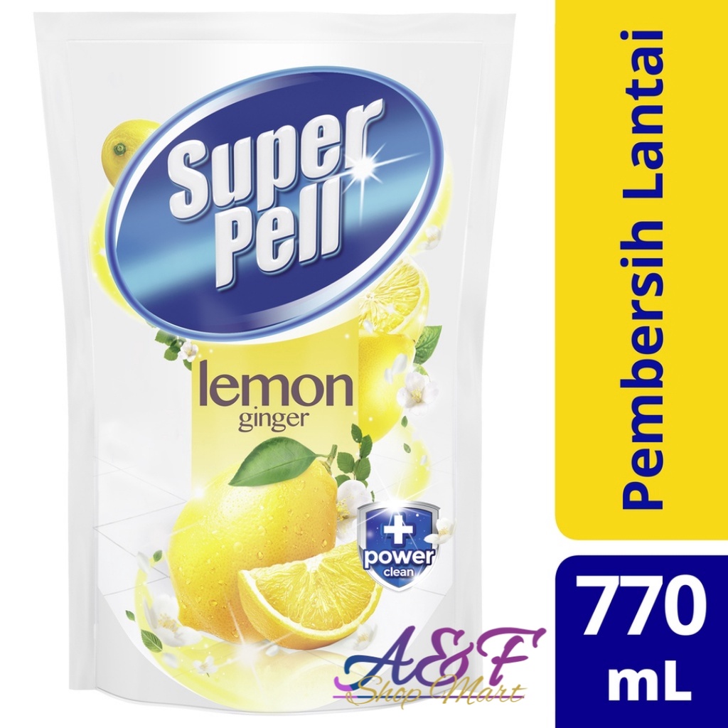 Superpell Lantai Lemon Ginger 770ml - Sabun Lantai