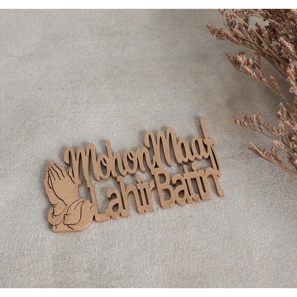 Hiasan Kayu Idul Fitri | Hang Tag Hampers Lebaran