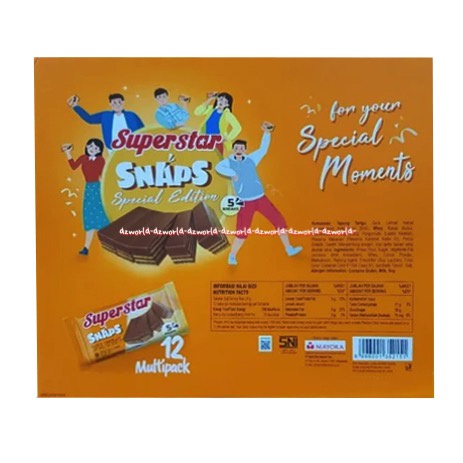 Superstar Snaps Special Edition 336gr 12multipack Wafer Salut Coklat Waffer Cokelat Stick Superstar Snap