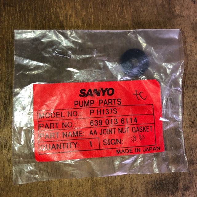 Joint Gasket Karet Air Charger Pompa Air Sanyo Original