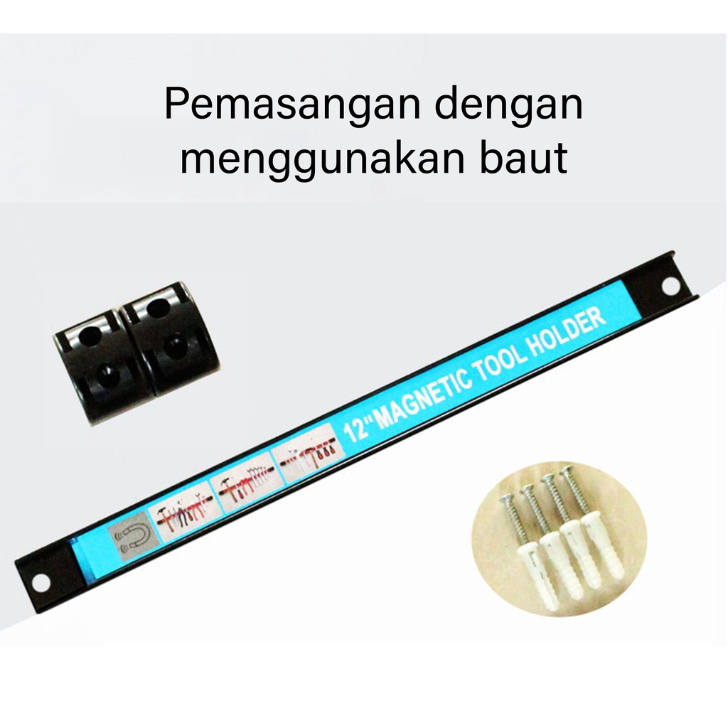 Magnetic Magnet Tool Tempat Perkakas Pisau Magnet Knife Holder Tongkat Magnet