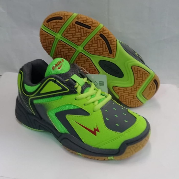 sepatu badminton anak eagle new artax green black.hot product by eagle