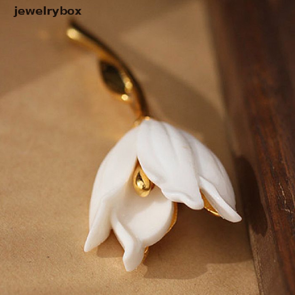 [jewelrybox] Bunga Tulip Enamel Bros Pin Kerah Collar Syal Dekor Perhiasan Garment Jewelry Butik