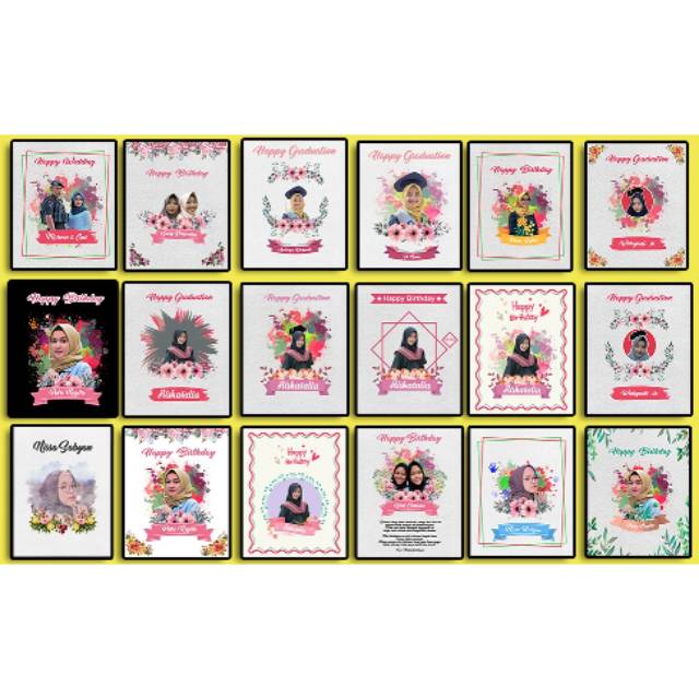 

(SOFTFILE) Desain Hadiah Ulang Tahun/Wedding/Anniversary/Kelulusan Murah