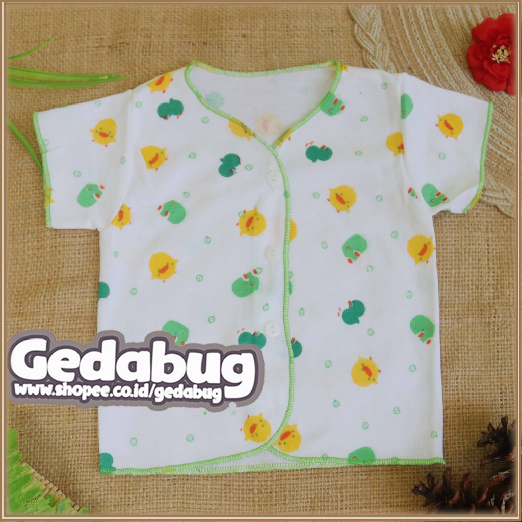 3pcs - Baju Bayi Pendek Newborn SNI CHOKICHI motif Pino Piko / Duck 0-4 Bulan