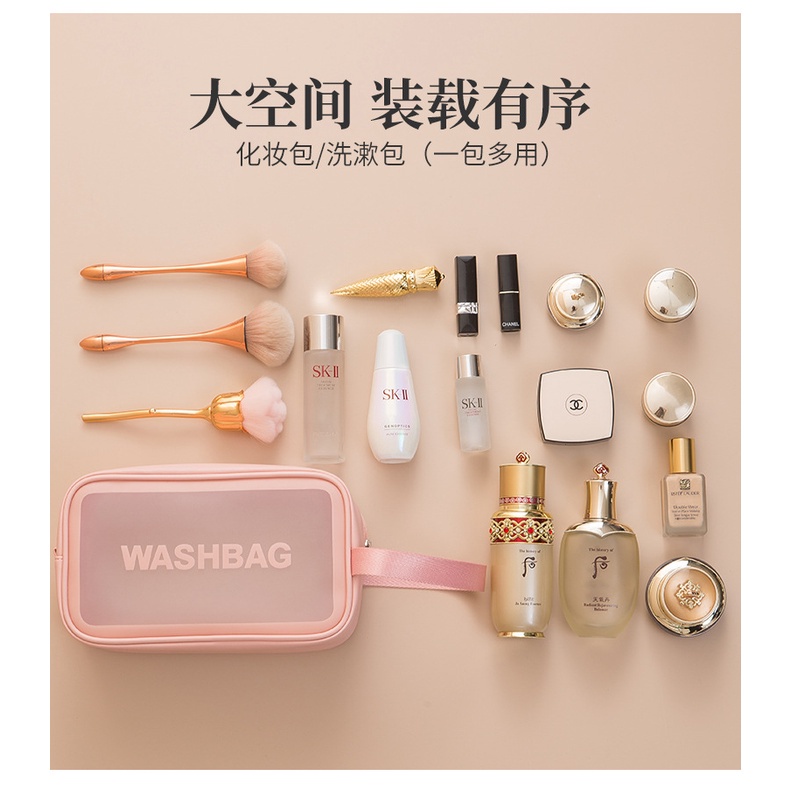 MAGFEY Tempat Alat Tas Make Up Pouch Kosmetik Lucu Tas Kosmetik Organizer Travel Pouch Tas Cuci Transparan Perjalanan Po