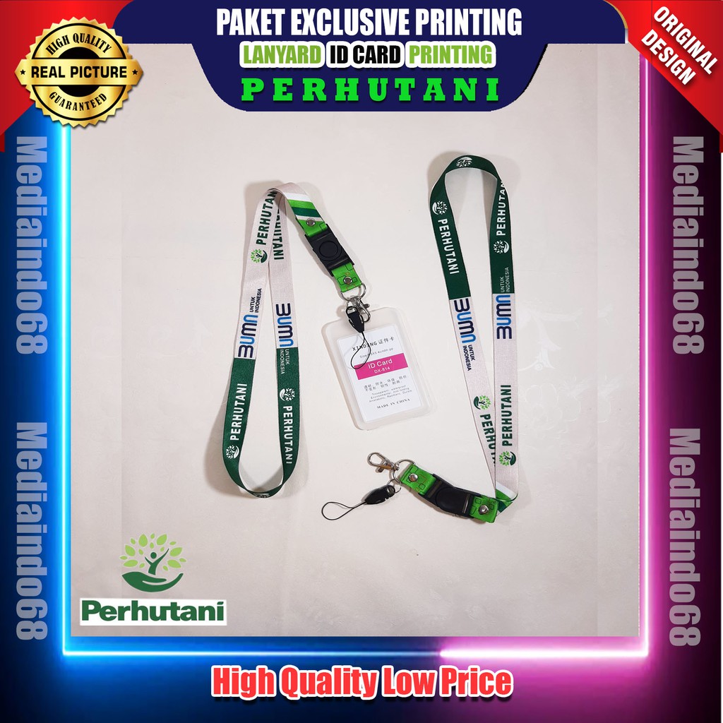 

Lanyard Id Card Printing PERHUTANI Premium - PAKET MURAH BERKUALITAS
