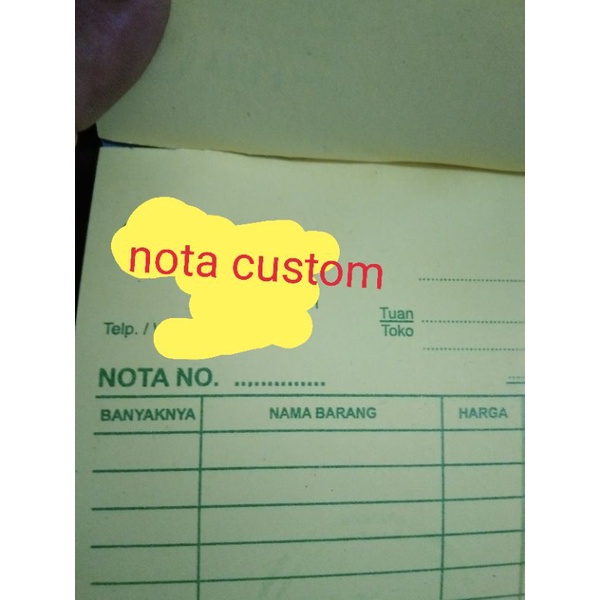 

Nota custom