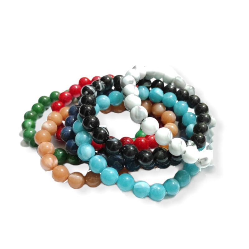 Gelang Marble Beads Elastis Motif Marmer Bracelet