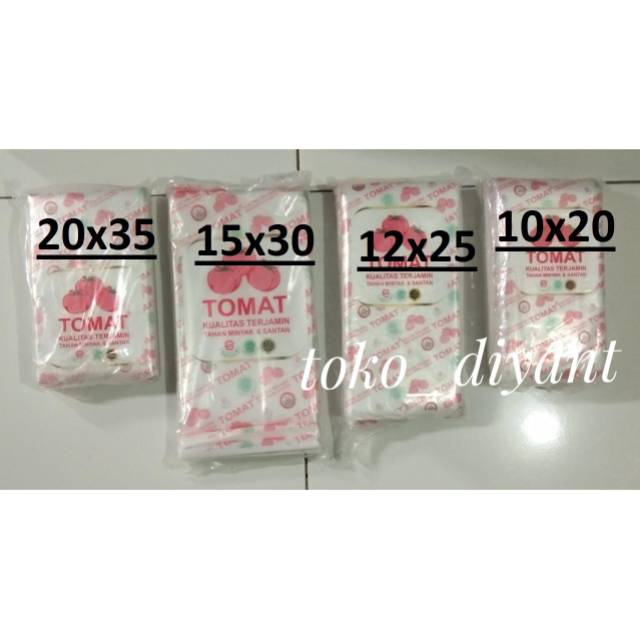 Plastik PE Tomat 20x35 / 15x30 / 12x25 / 10x20 plastik es batu plastik gula plastik  1kg 1/2kg 1/4kg