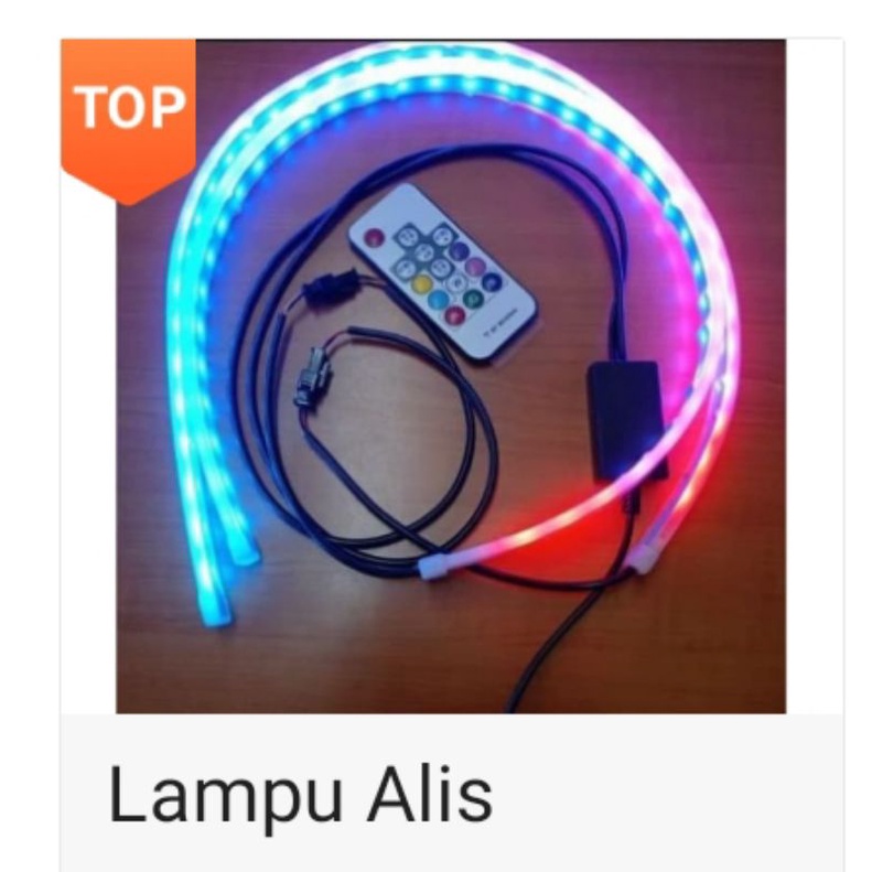 Lampu alis Motor 30 cm RGB plus Remot universal motor