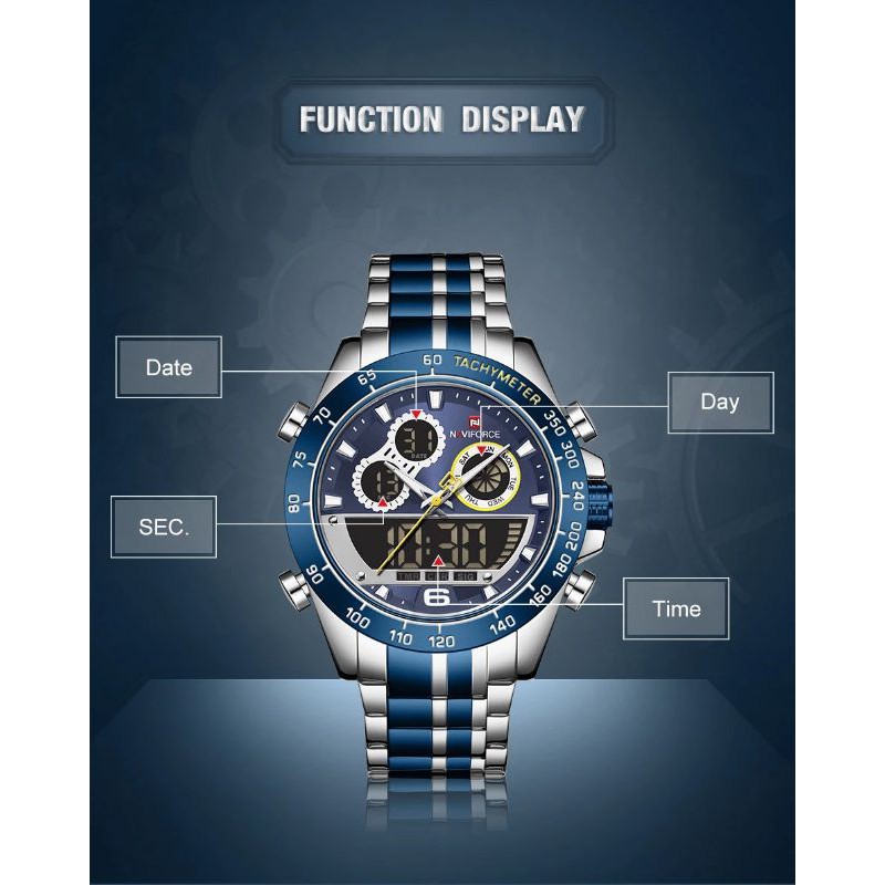 Jam Tangan Pria NAVIFORCE 9188 NF9188 SPORT, WATER RESISTANCE ORIGINAL GARANSI 1 TAHUN