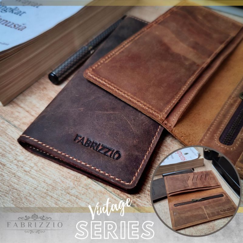 dompet panjang fabrizzio thin wallet tipis kulit asli luar dalam