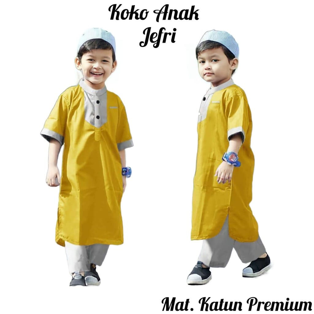 Setelan Koko Anak Stelan Jubah Anak Baju Koko Anak Laki-Laki 1- 8 THN