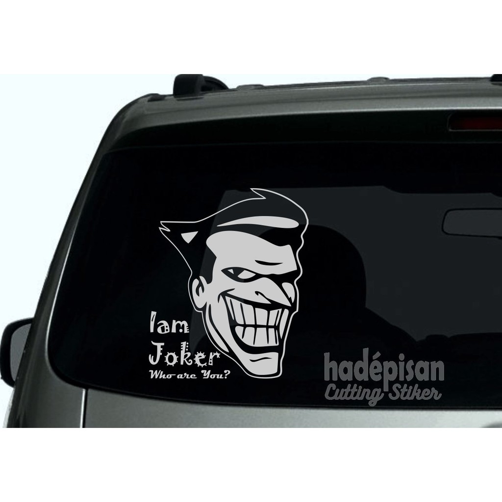 Stiker Mobil Cutting Sticker Kaca Belakang Mobil JOKER Shopee Indonesia