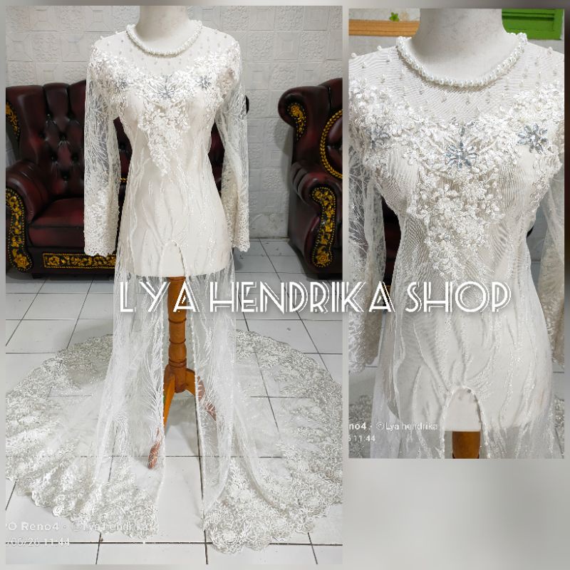 Kebaya akad ekor payet