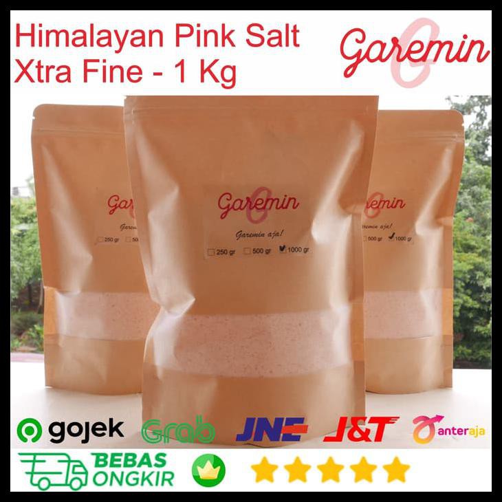 

Garam Himalaya 1 Kg Extra Fine / Himalayan Salt Organic Pink 1000 Gram