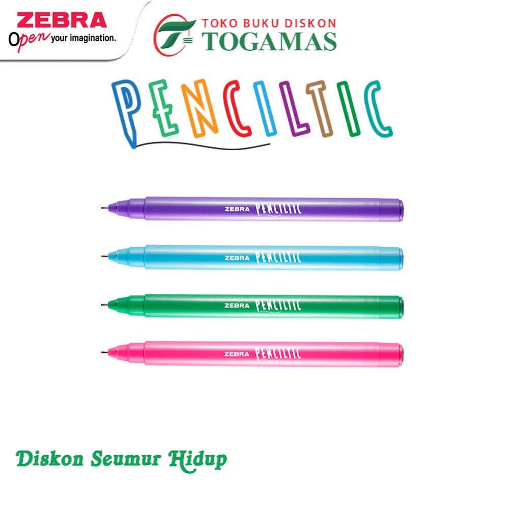 

ZEBRA PENCILTIC COMBINASI 4 COLOURS IN 1 PACK