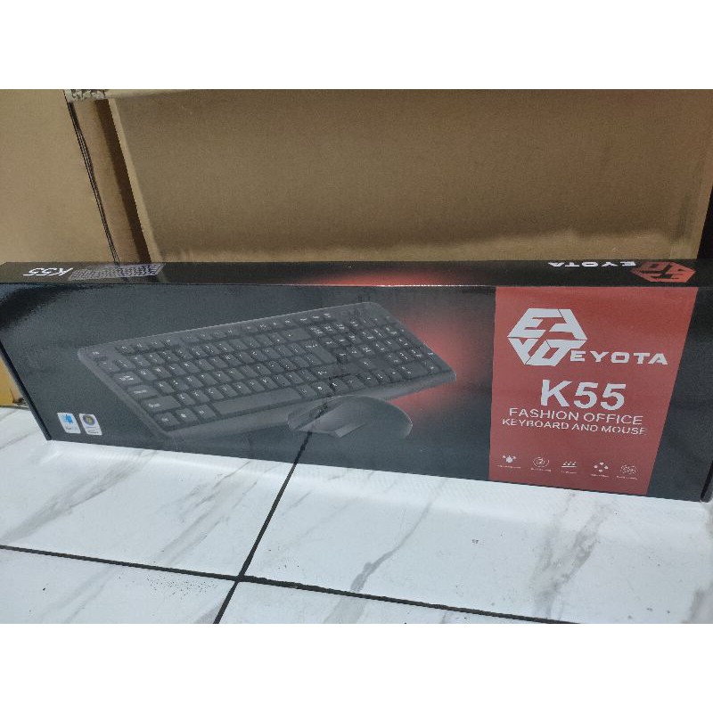 Paket Keyboard Bundle Mouse Full Size Eyota K55