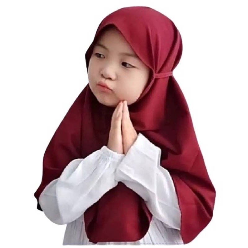 Hijab Tasya Bergo Anak Pusatgrosir_solo/ Bergo Maryam Anak / Jilbab Anak Bergo