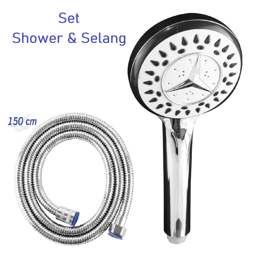 paket hand shower mandi set HS-70 lubang tekanan tinggi