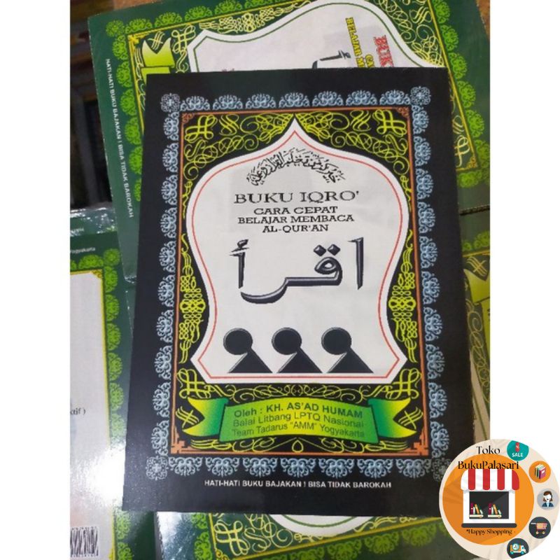 Buku IQRO Bundel Besar Jilid 1-6 HVS/CD ORIGINAL