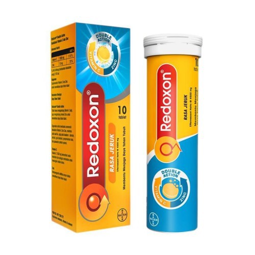 Terlaris!! Redoxon Triple Action 10 Tablet / Redoxon Vitamin C, D &amp; Zinc Rasa Jeruk