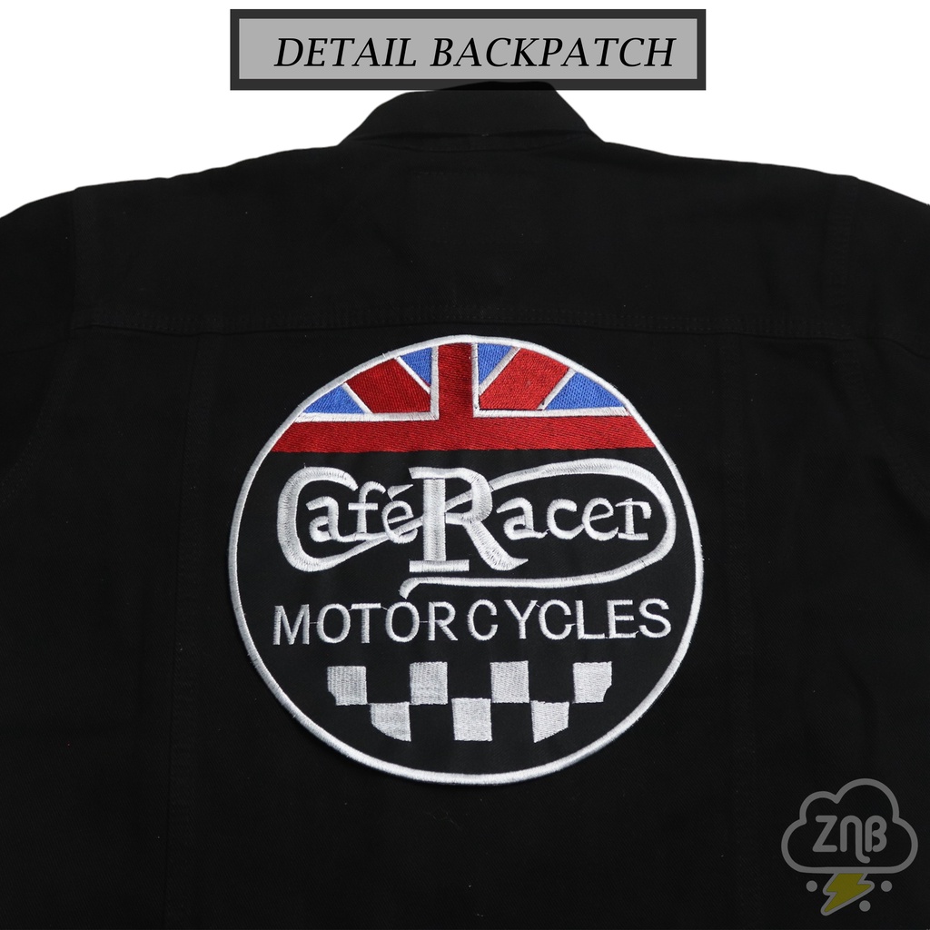 Patch bordir cafe racer emblem chopper back patch