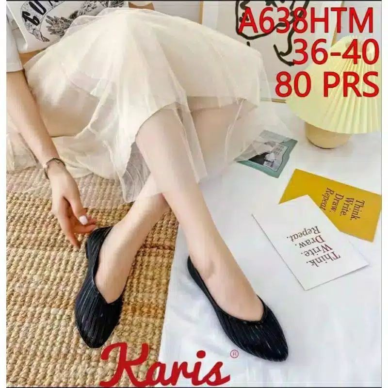 Karis A638/ SEPATU FLAT JELLY MOTIF KARIS