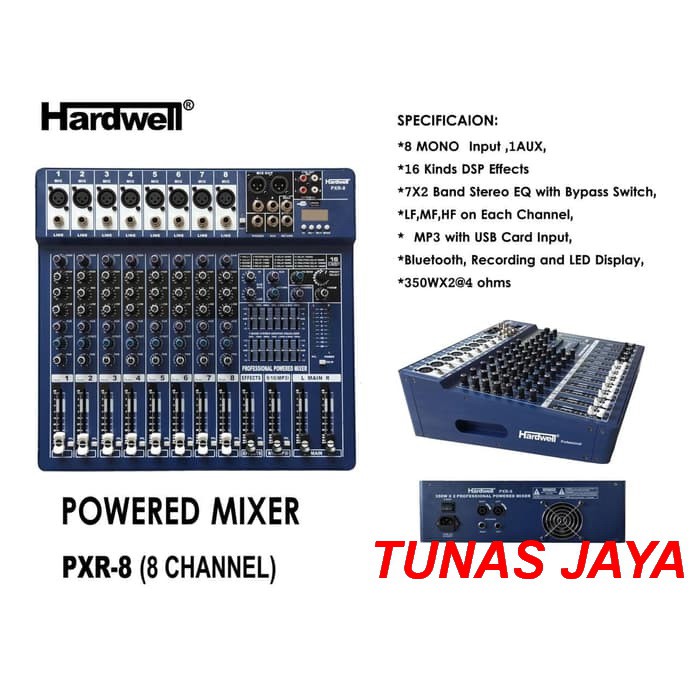 Power Mixer Hardwell 8 Channel PXR8 PXR 8 Original