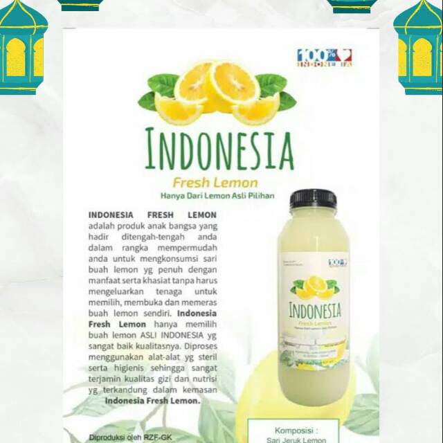 

LEMON INDONESIA FRESH STOK SELALU READY SELAMA IKLAN INI ADA PENUH MANFAAT SERTA KHASIAT