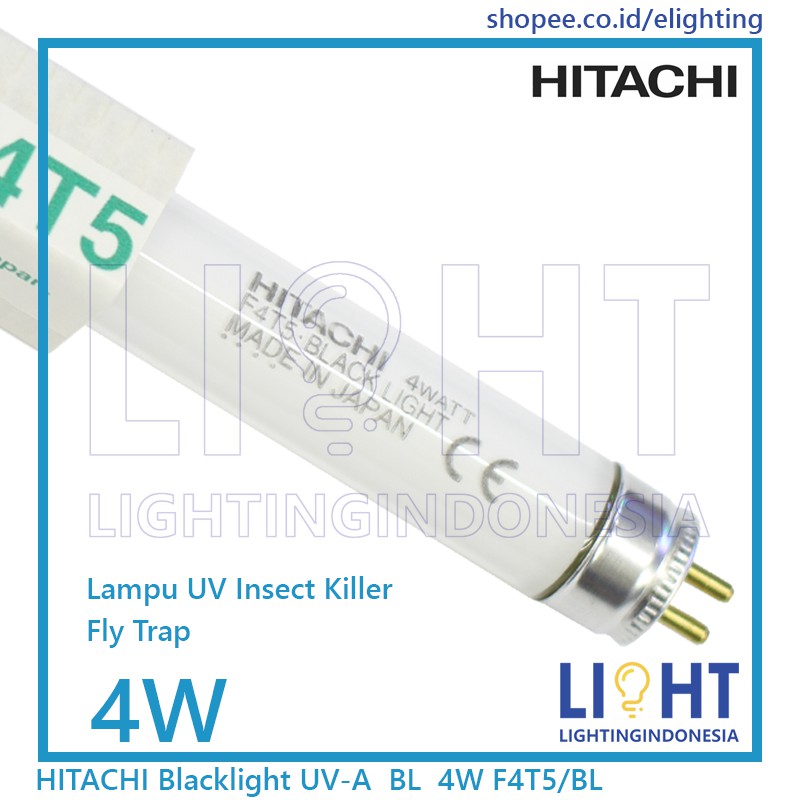 Lampu UV Blacklight 4W HITACHI F4T5/BL