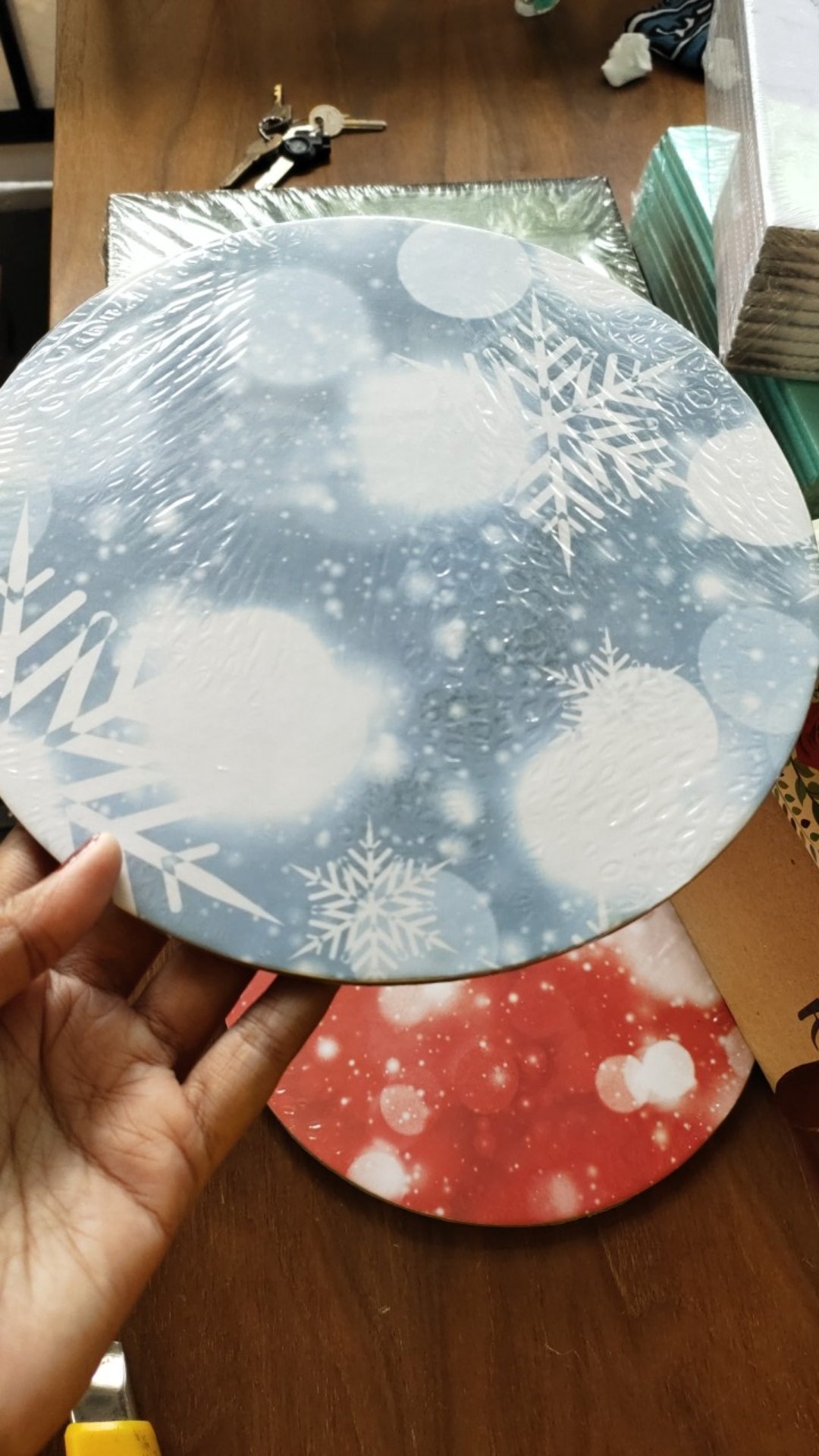 Nicole Creations Premium Cake Boards Round Dreamy Snowflakes | Tatakan Kue | Alas Kue
