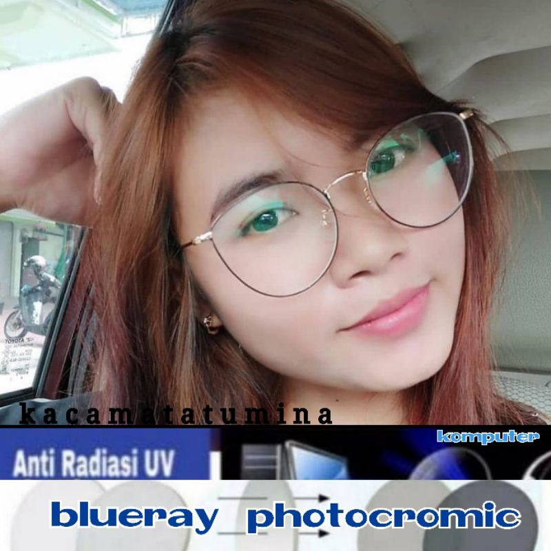 ( Kacamata+lensa Blueray ) Kacamata+Lensa Blueray Photocromic )