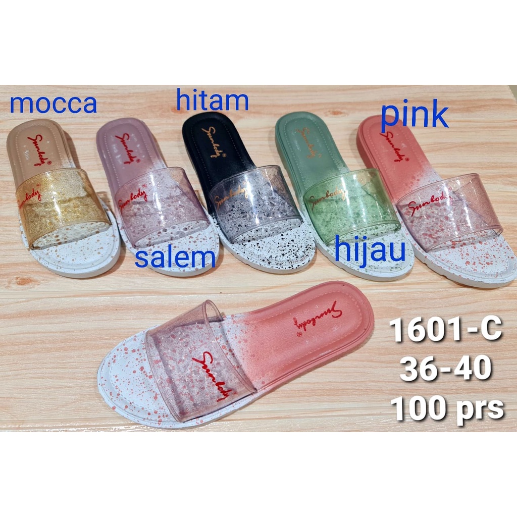 SUNBODY SANDAL SLIP ON WANITA MOTIF GRADASI