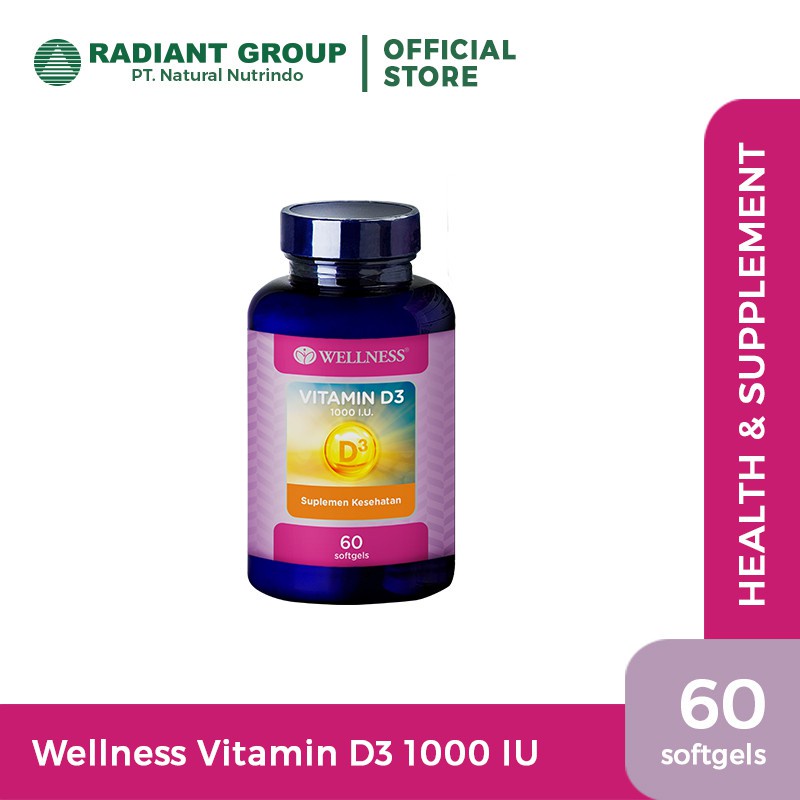 Wellness Vitamin D3 1000 IU 60 Softgel