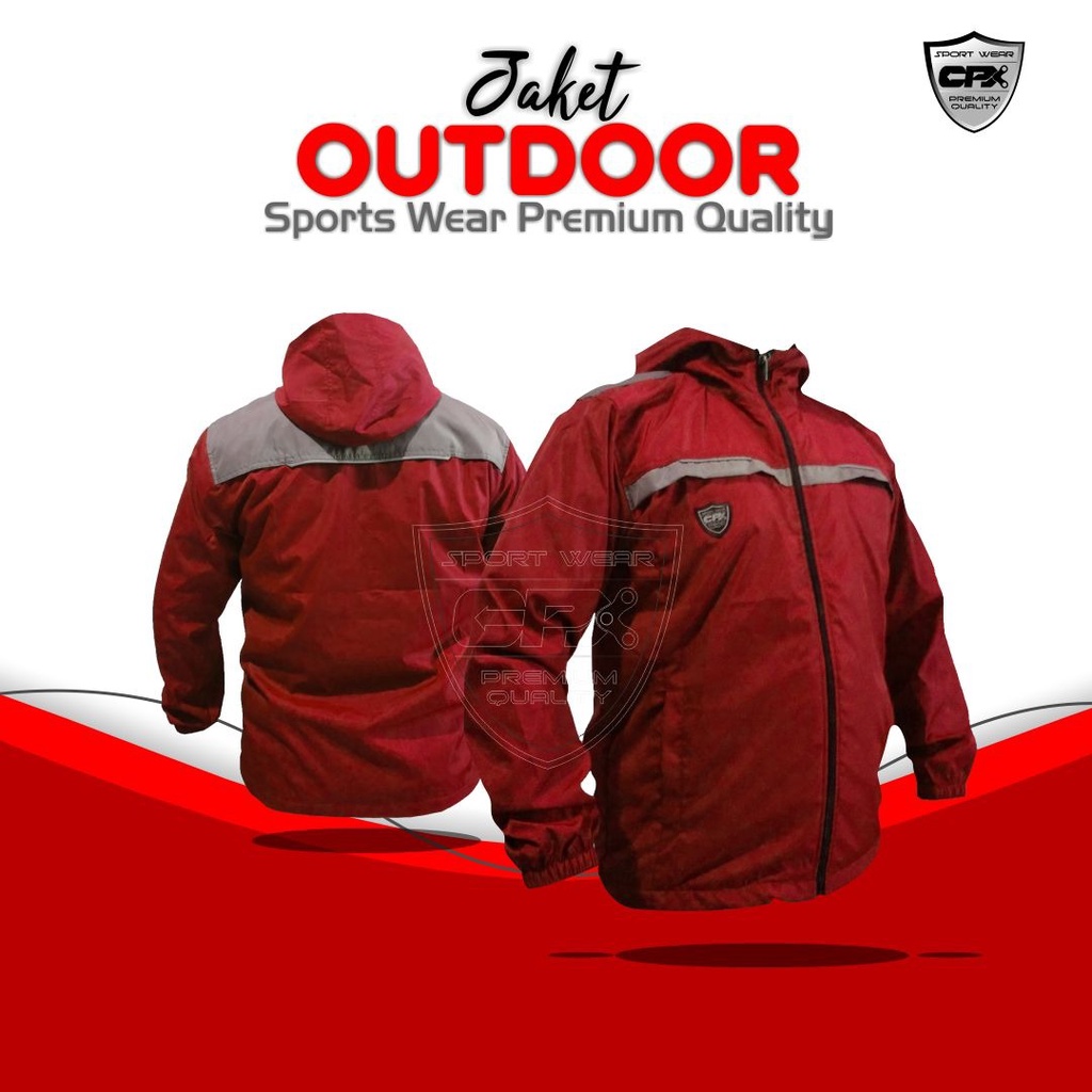 CPX Outer Jaket Parasut Olahraga Pria Winbreaker Sepeda Motor Pria Dewasa Murah