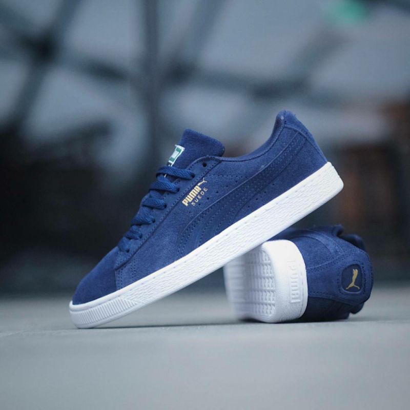 navy suede puma